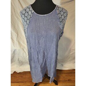 VTG Cute Options Womens Blue Dress Fairy Flowy Boho Casual Ethereal Y2K 90's XL
